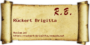 Rückert Brigitta névjegykártya