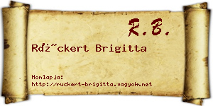 Rückert Brigitta névjegykártya